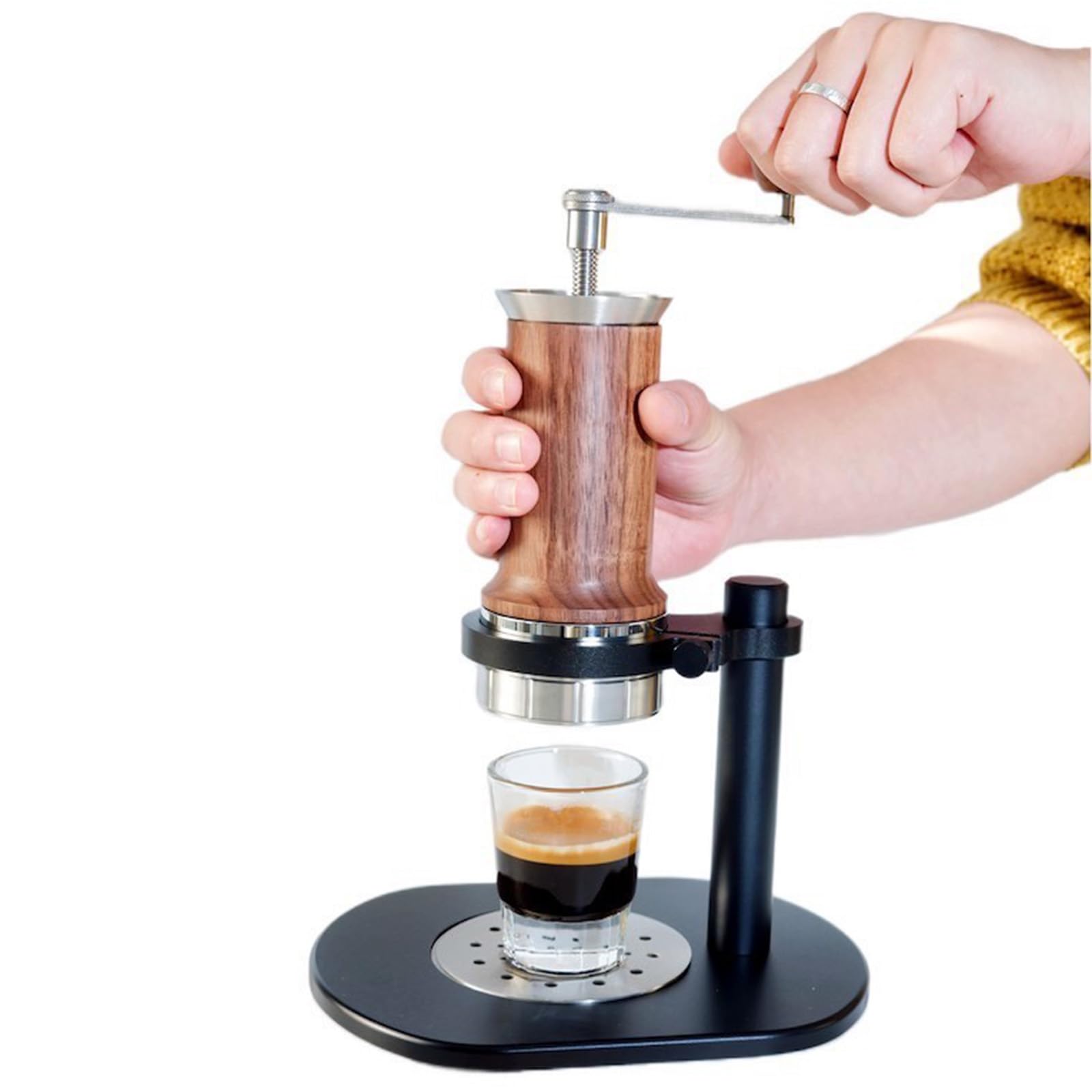 Amazon.co.jp: ポータブル手動エスプレッソメーカー、ステンレス